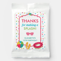 Pool Party Birthday Favor Splash Colorful Kids