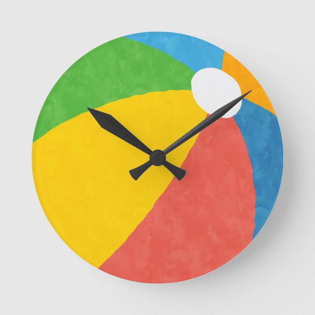 Pool Party Birthday Favors  Round Clock (Front)