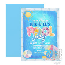 Pool Party Birthday Invitation