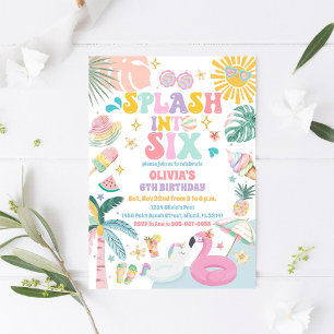 Pool Party Birthday Invitation