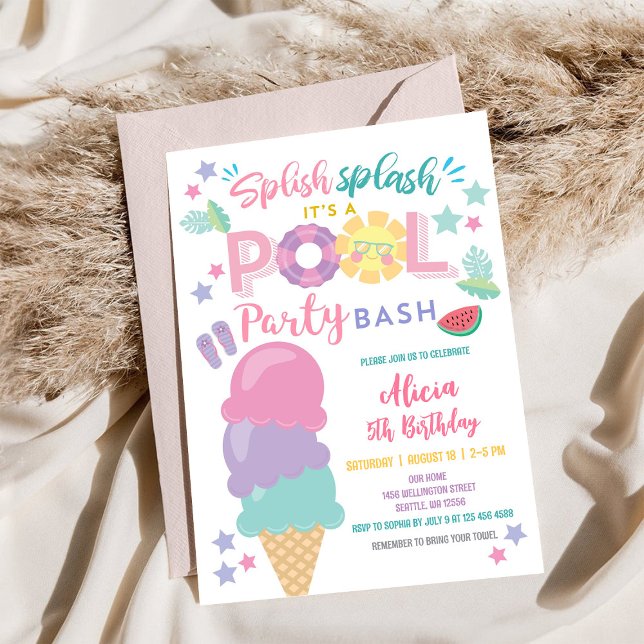Pool Party Birthday Invitation (Creator Uploaded)