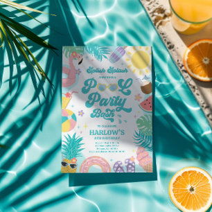Pool Party Birthday Invitation