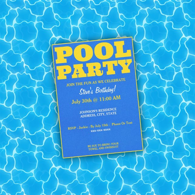Pool Party Birthday Invitation (Creator Uploaded)