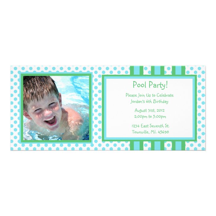 Pool Party Birthday Invitations