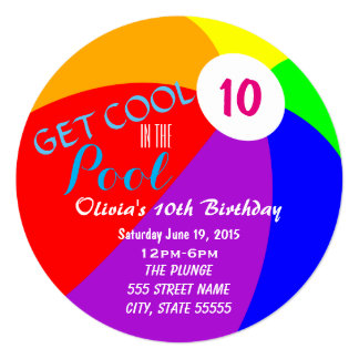 pool party invitations