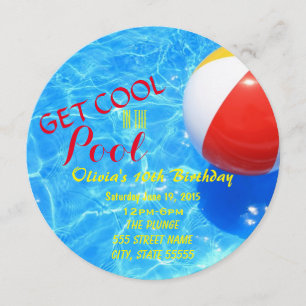 Pool Party Birthday Invite