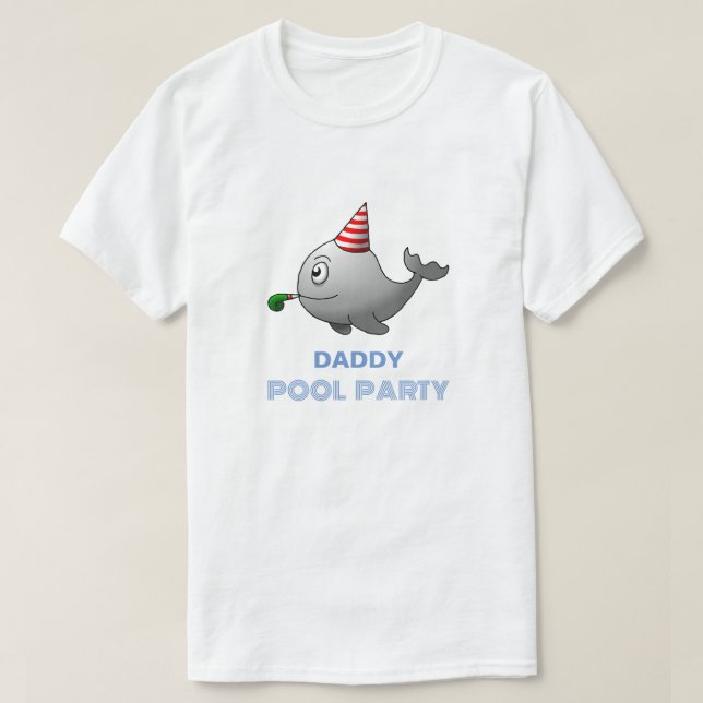 Pool Party Birthday T-Shirt (Design Front)