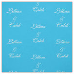 Pool Party Blue Couple Personalized Fabric