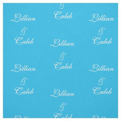 Pool Party Blue Couple Personalized Fabric