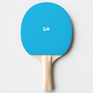 Pool Party Blue Monogram Ping-Pong Paddle