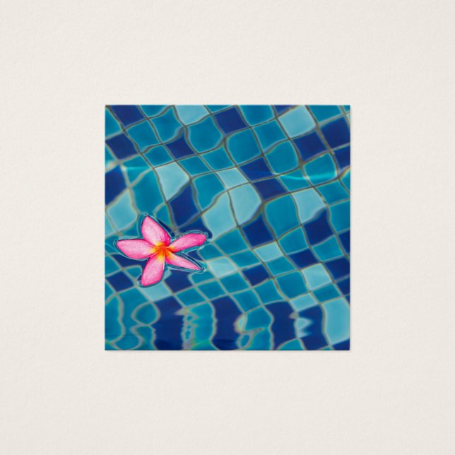 Pool party blues pink flower floating pop color  (Front)
