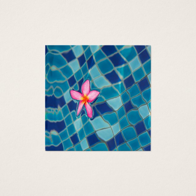 Pool party blues pink flower floating pop color (Front)