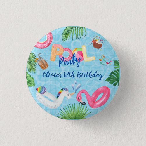 Pool Party  Button