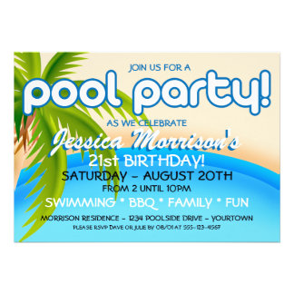 Pool Party Invitations, 2,200+ Pool Party Announcements & Invites