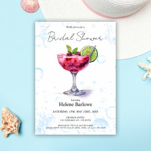 Pool Party Cocktail Bridal Shower Invitation