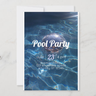 pool party discus player invitation
