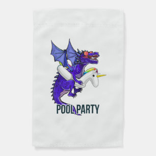 Pool Party Dragon Unicorn Float Shirt Dragon Gifts Garden Flag