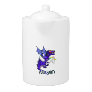 Pool Party Dragon Unicorn Float Shirt Dragon Gifts Teapot