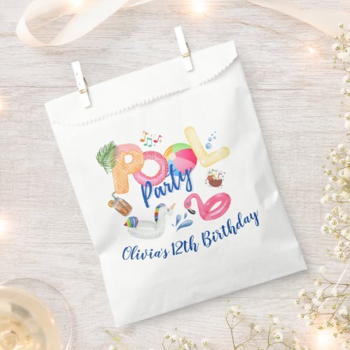 Pool Party Favor Bags