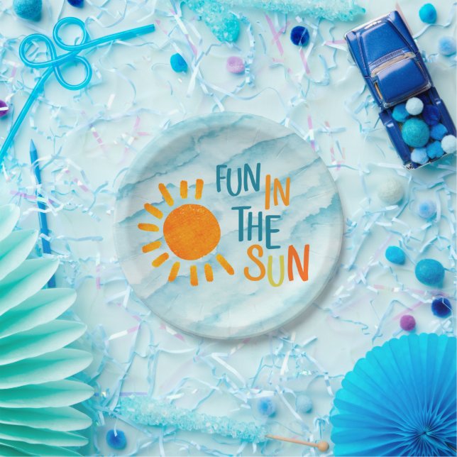 Pool party Fun in the sun party plates (Party)