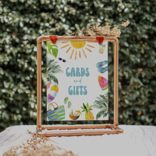 Pool Party Gifts Sign