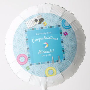 Pool Party Graduation Party Balloon