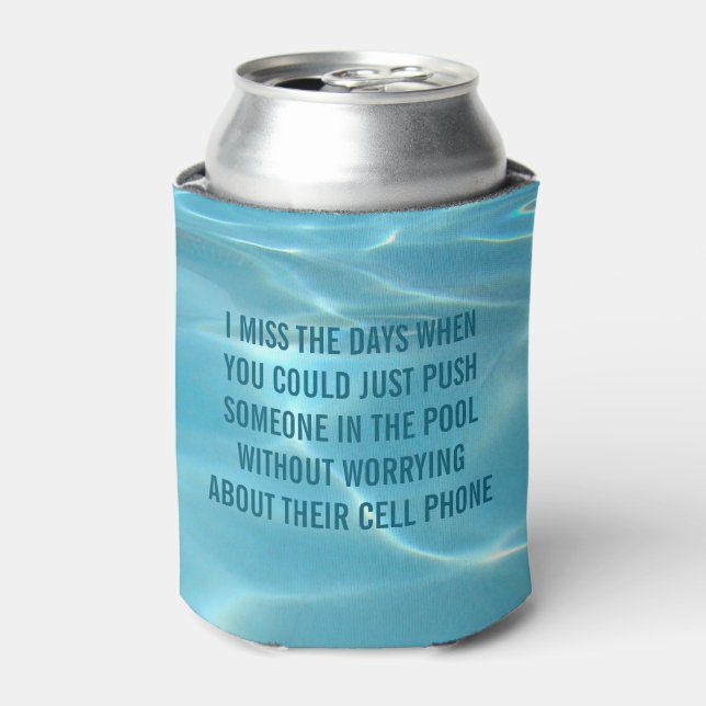 Pool Party Humorous Can Cooler (Can Front)
