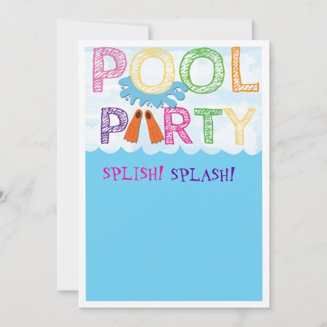 Pool Party Invitation (Front)