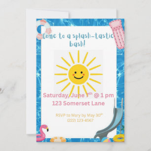 Pool party invitation