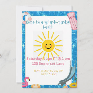 Pool party invitation