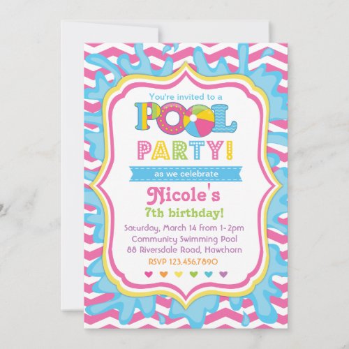 Pool Party Invitation