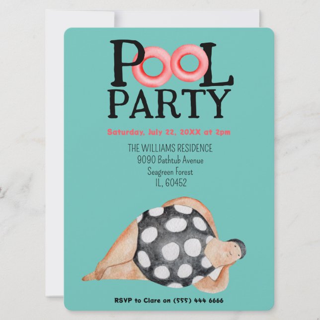 Pool Party Invitation (Front)