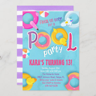 Pool Party Invitation