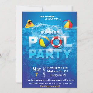 Pool Party Invitation