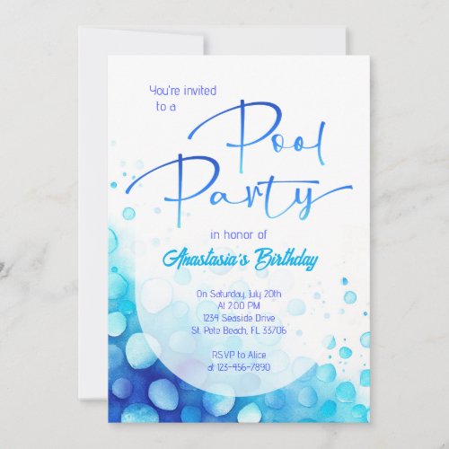 Pool Party Invitation