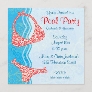 Pool Party Invitation