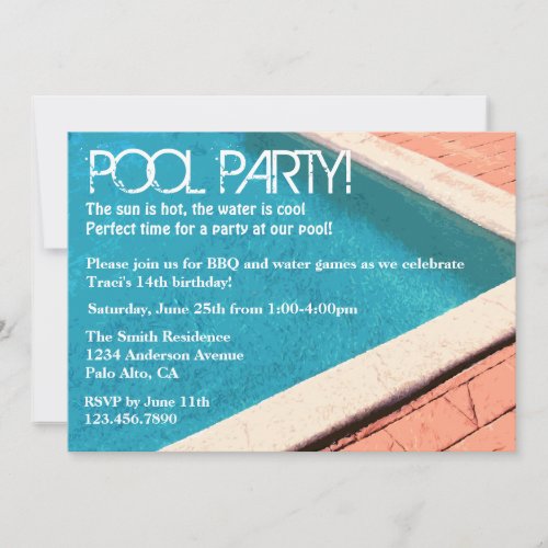 Pool Party Invitation