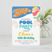 Pool Party Invitation