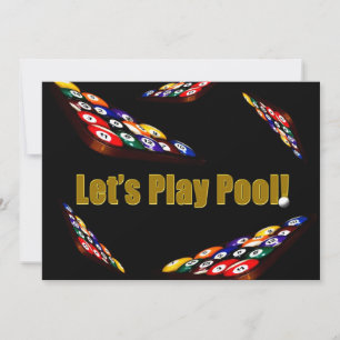 Pool Party Invitation - Billiards
