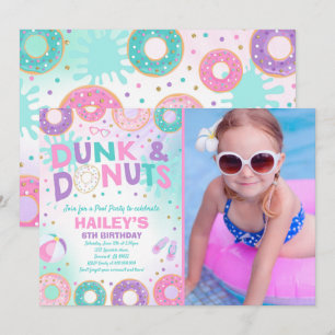 Pool Party Invitation Dunk And Donuts Pool Party