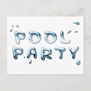 pool party invitation : liquids postcard