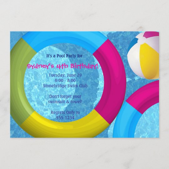 Pool Party Invitations | Zazzle.com