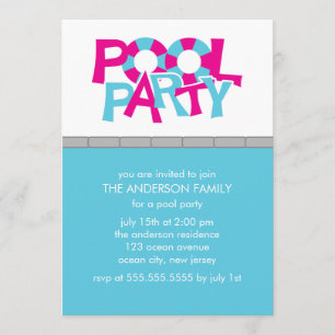 Pool Party Invitations