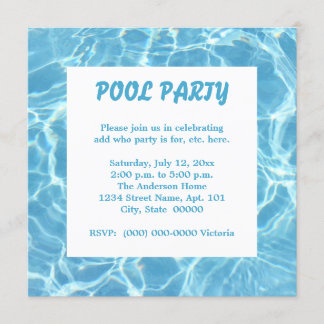 Pool Party Invitations