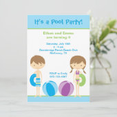 Pool Party Invitations (Standing Front)