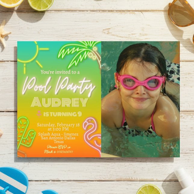 Pool Party - Landscape Invitation (Pool Party - Landscape Invitation
)