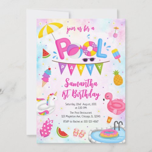 Pool Party | Modern Summer Themed Birthday Party