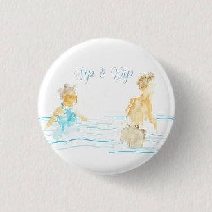 Pool Party Napkins Button