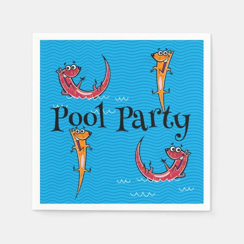 Pool Party Otters  Napkins
