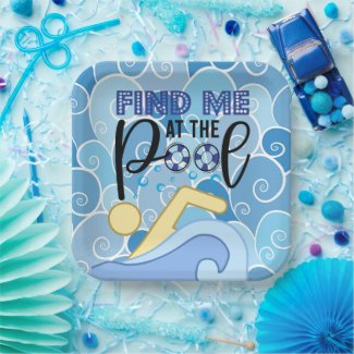 Pool Party  Paper Plates
